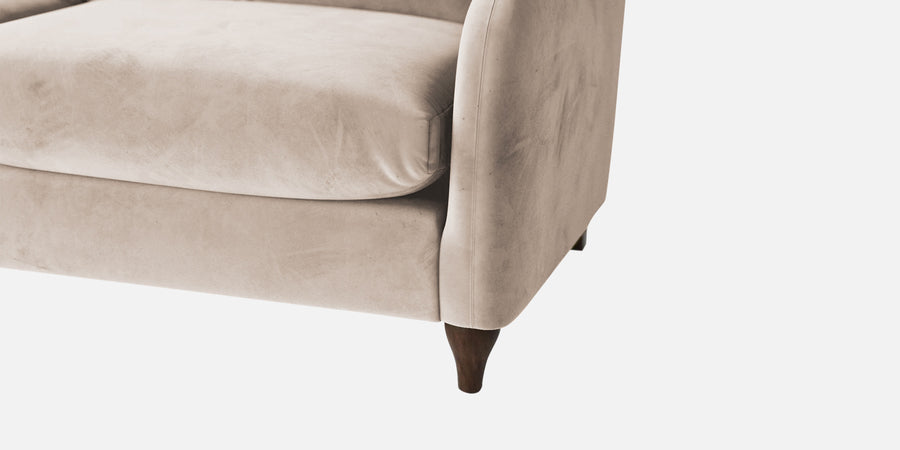 Sally Velvet 3 Seater Sofa In Camel Beige Colour - Febonic Living