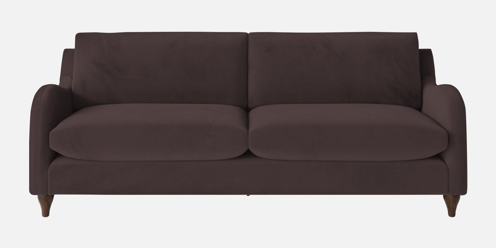 Sally Velvet 3 Seater Sofa In Mocha Brown Colour