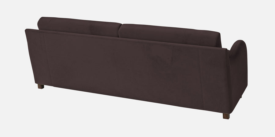 Sally Velvet 3 Seater Sofa In Mocha Brown Colour - Febonic Living