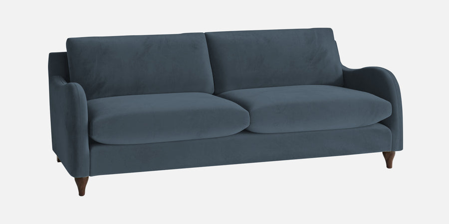 Sally Velvet 3 Seater Sofa In Oxford Blue Colour - Febonic Living