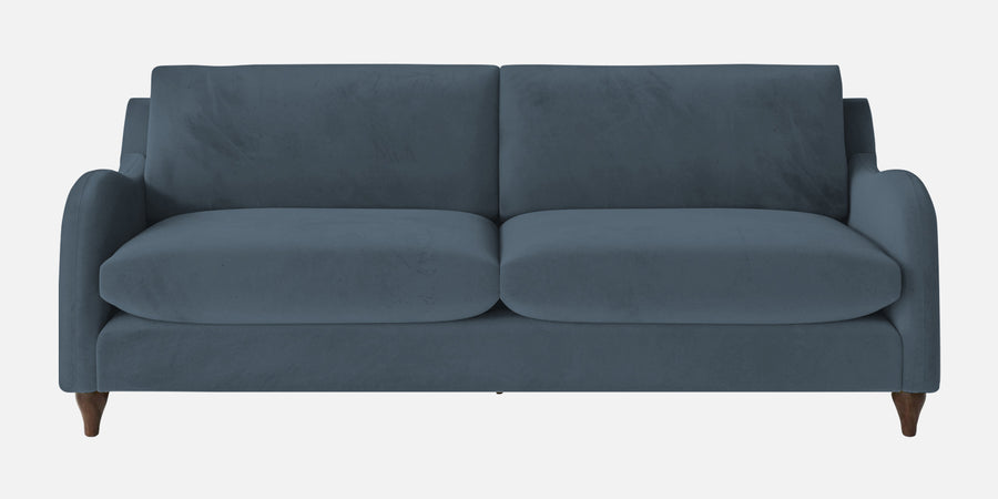 Sally Velvet 3 Seater Sofa In Oxford Blue Colour - Febonic Living