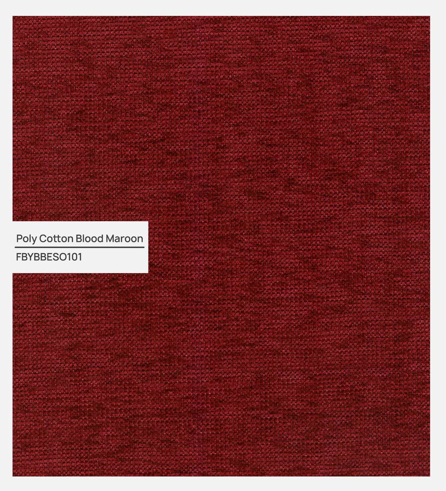 Sudan Fabric Ottoman In Blood Maroon Colour With Storage - Febonic Living