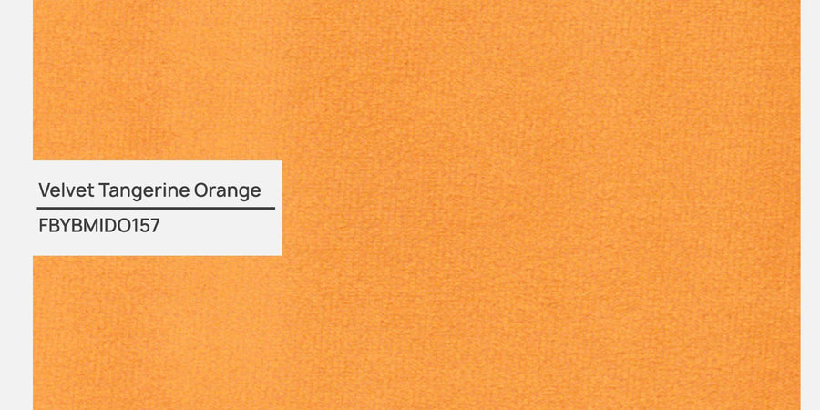 Cantaberry Velvet 2 Seater Sofa In Tangerine Orange Colour - Febonic Living