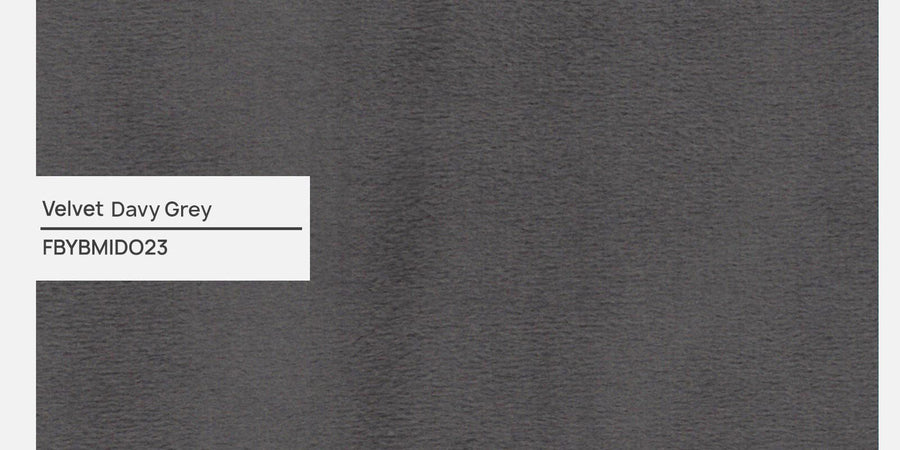 Cantaberry Velvet 2 Seater Sofa In Davy Grey Colour - Febonic Living