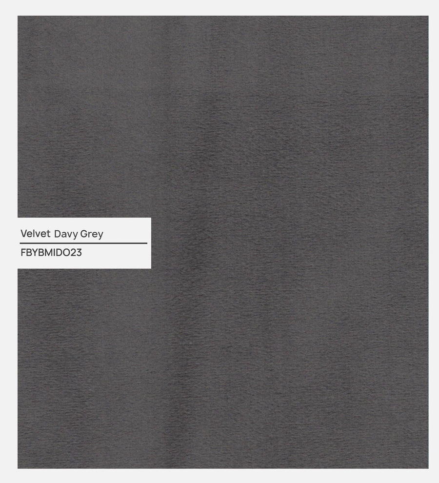 Makou Velvet Chaise Lounger In Davy Grey Colour - Febonic Living