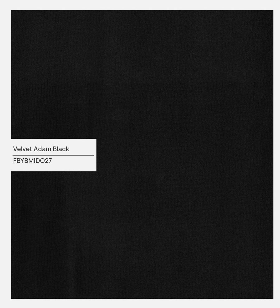 Jasper Velvet 1 Seater Sofa In Adam Black Colour - Febonic Living