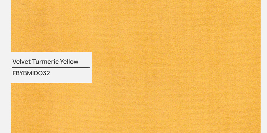 Cantaberry Velvet 2 Seater Sofa In Turmeric Yellow Colour - Febonic Living