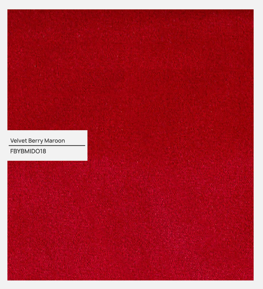 Makou Velvet Chaise Lounger In Berry Maroon Colour - Febonic Living