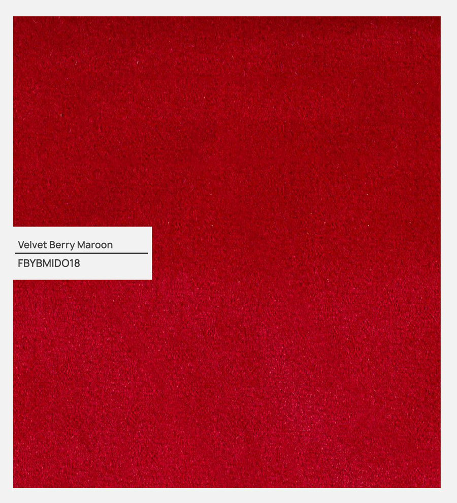 Cely Velvet Lhs Chaise Lounger In Blood Maroon Colour - Febonic Living