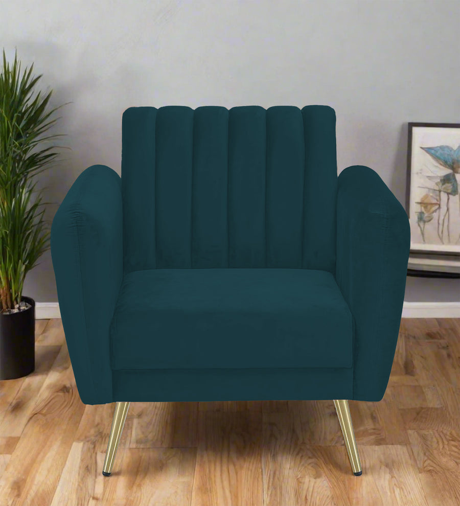 Fidel  1 Seater Velvet Sofa - Arabian Green by Febonic Living