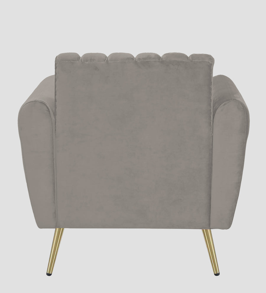 Fidel Velvet 1 Seater Sofa In Echo Grey Colour - Febonic Living