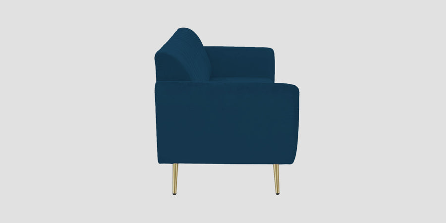 Fidel Velvet 2 Seater Sofa In Azure Blue Colour - Febonic Living