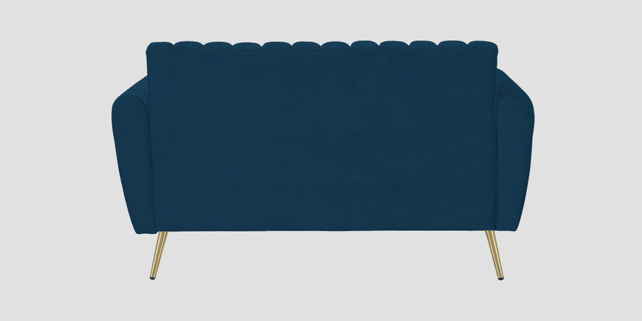Fidel Velvet 2 Seater Sofa In Azure Blue Colour - Febonic Living