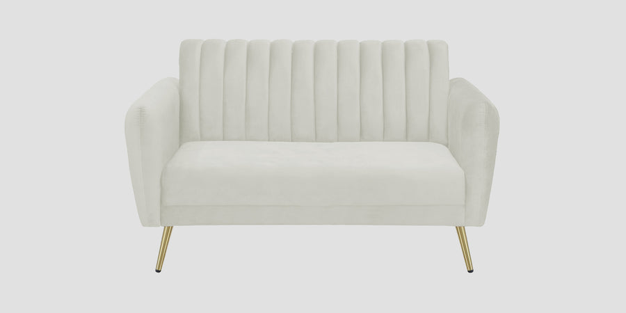 Fidel Velvet 2 Seater Sofa In Bone Grey Colour - Febonic Living