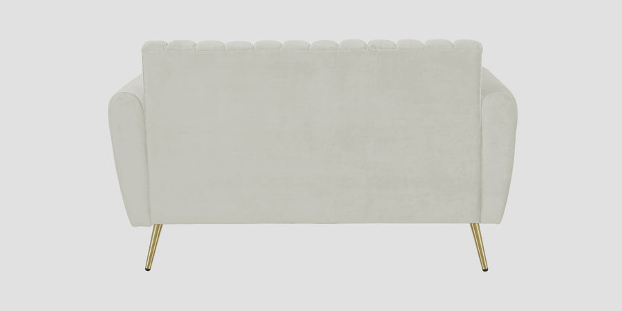 Fidel Velvet 2 Seater Sofa In Bone Grey Colour - Febonic Living