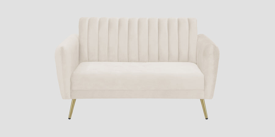 Fidel Velvet 2 Seater Sofa In Camel Beige Colour - Febonic Living