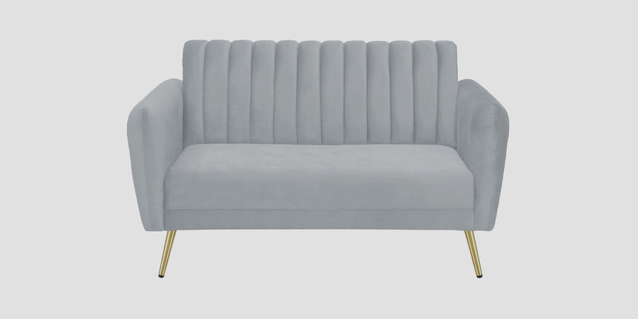 Fidel Velvet 2 Seater Sofa In Concrete Grey Colour - Febonic Living