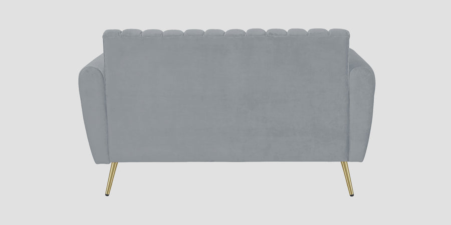 Fidel Velvet 2 Seater Sofa In Concrete Grey Colour - Febonic Living