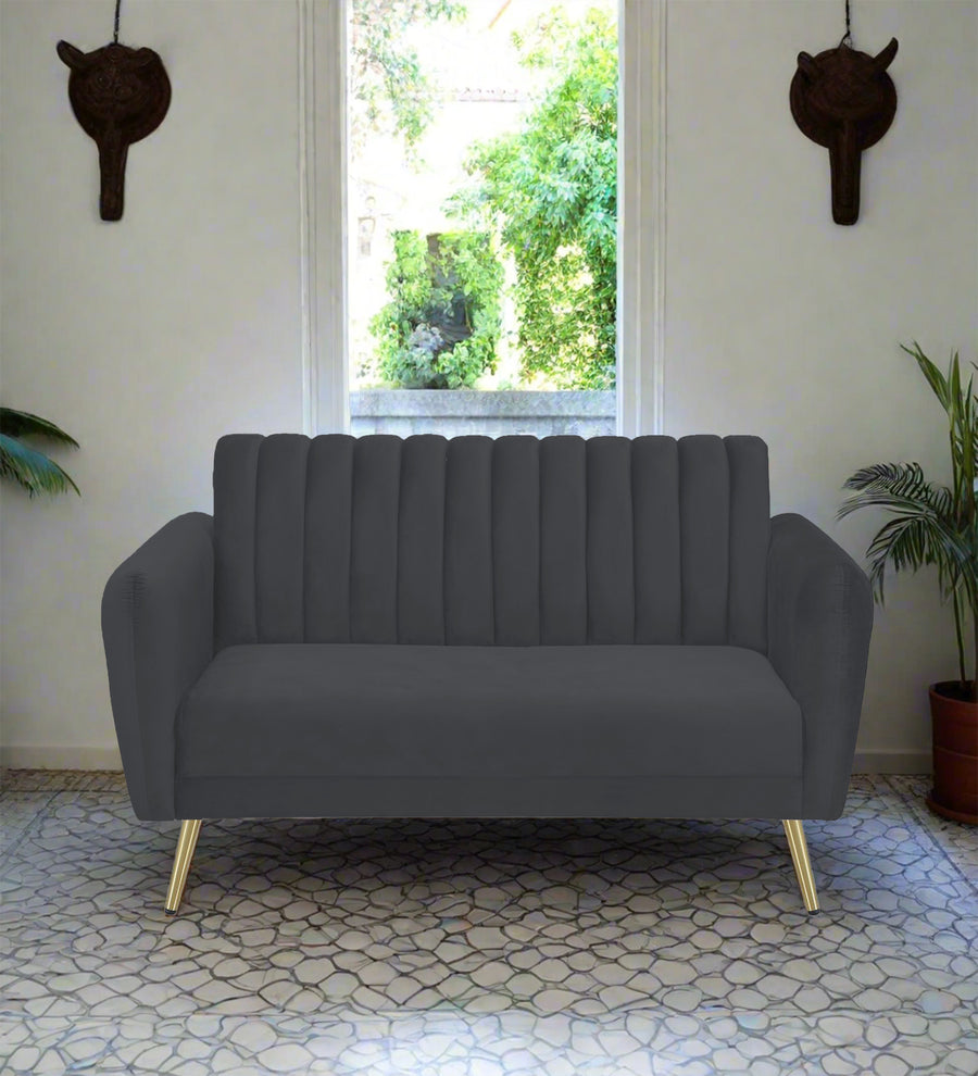 Fidel  2 Seater Velvet Sofa - Davy Grey by Febonic Living