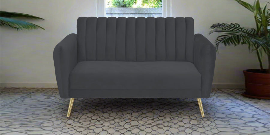 Fidel Velvet 2 Seater Sofa In Davy Grey Colour - Febonic Living