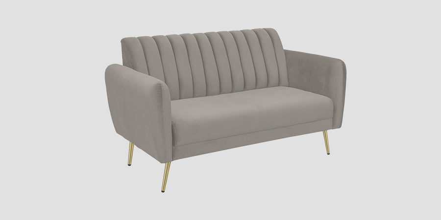 Fidel Velvet 2 Seater Sofa In Echo Grey Colour - Febonic Living