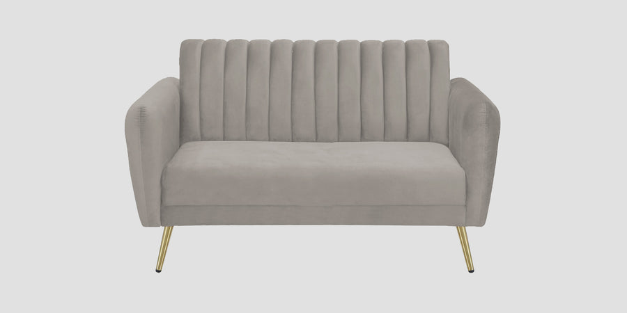Fidel Velvet 2 Seater Sofa In Echo Grey Colour - Febonic Living