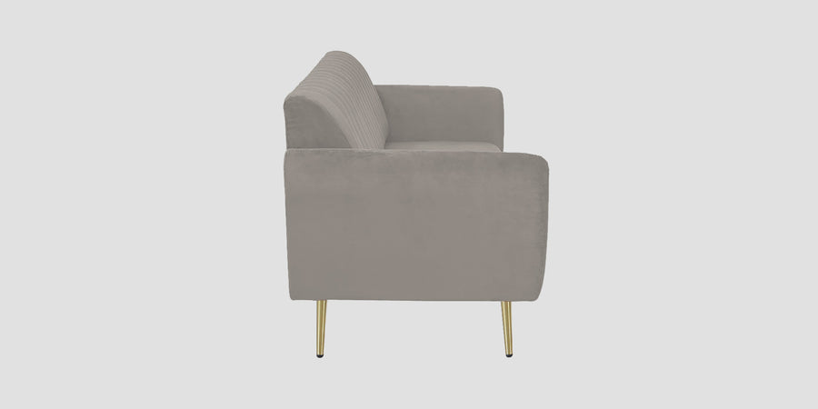 Fidel Velvet 2 Seater Sofa In Echo Grey Colour - Febonic Living