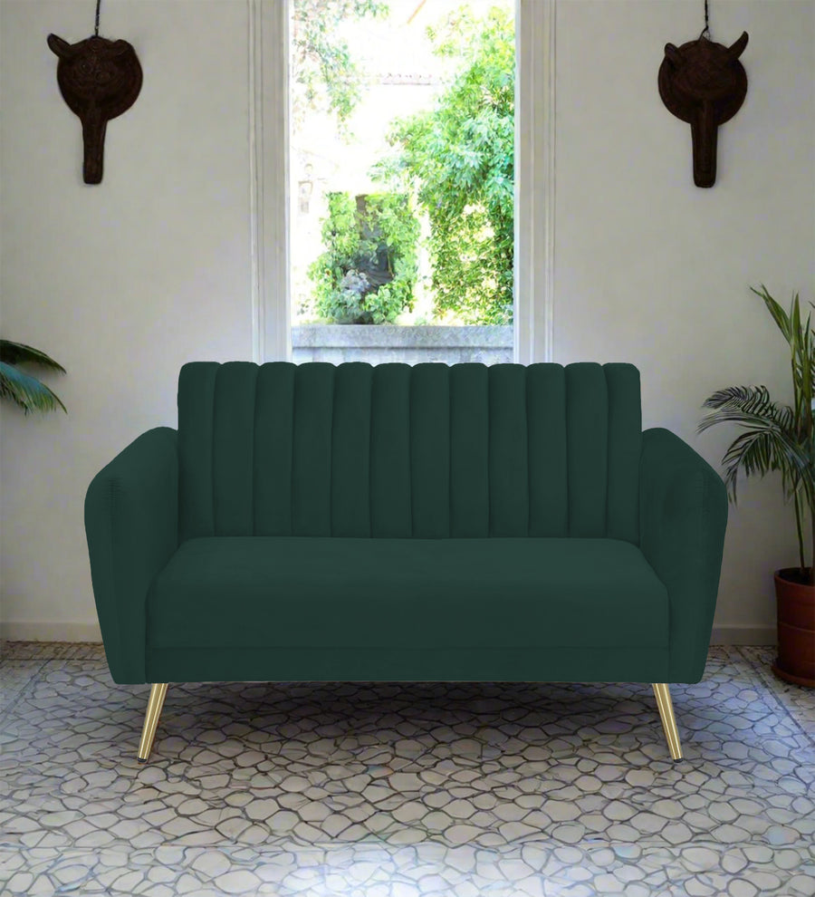 Fidel  2 Seater Velvet Sofa - Forest Green by Febonic Living