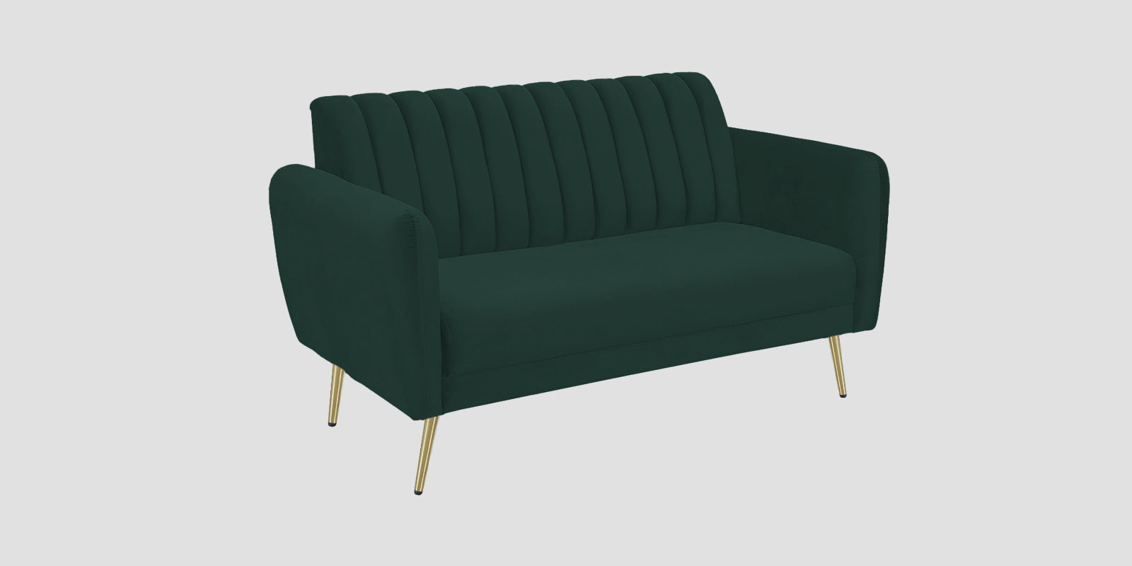Fidel Velvet 2 Seater Sofa In Forest Green Colour - Febonic Living