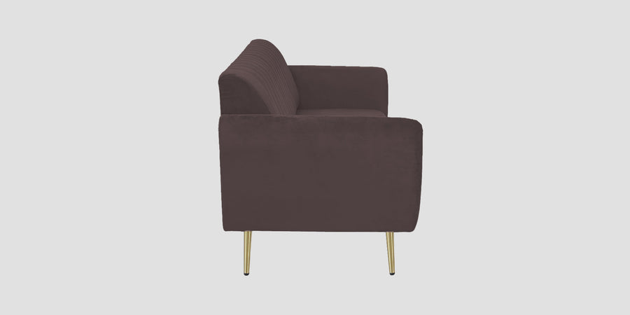 Fidel Velvet 2 Seater Sofa In Mocha Brown Colour - Febonic Living