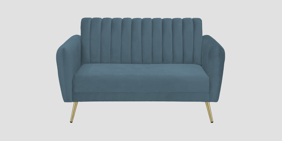 Fidel Velvet 2 Seater Sofa In Oxford Blue Colour - Febonic Living