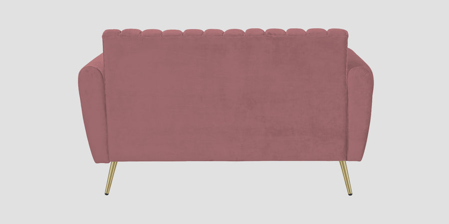 Fidel Velvet 2 Seater Sofa In Rose Pink Colour - Febonic Living