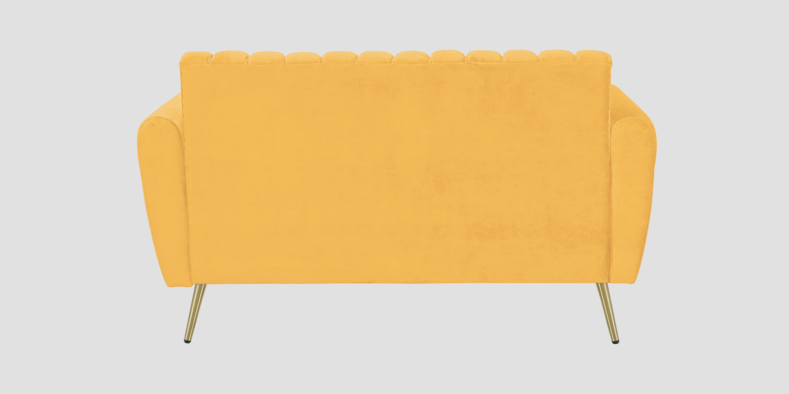 Fidel Velvet 2 Seater Sofa In Turmeric Yellow Colour - Febonic Living
