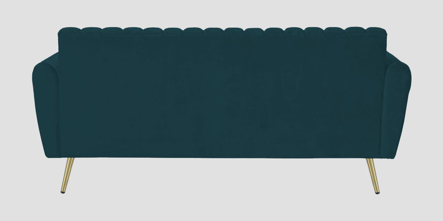 Fidel Velvet 3 Seater Sofa In Arabian Green Colour - Febonic Living