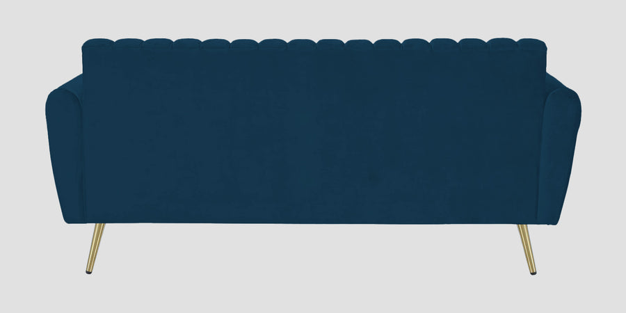 Fidel Velvet 3 Seater Sofa In Azure Blue Colour - Febonic Living