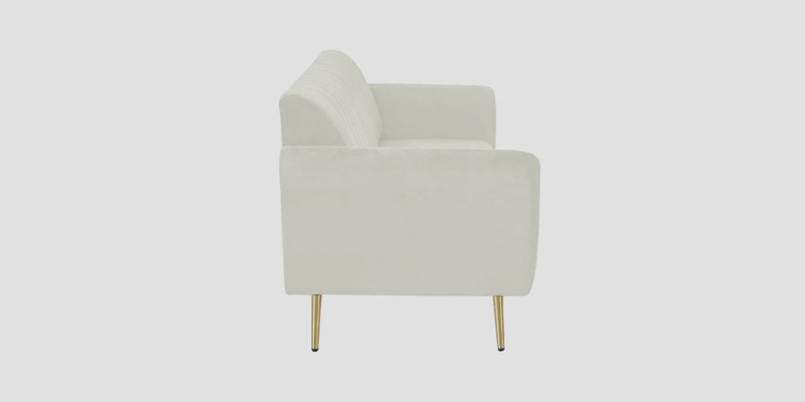 Fidel Velvet 3 Seater Sofa In Bone Grey Colour - Febonic Living