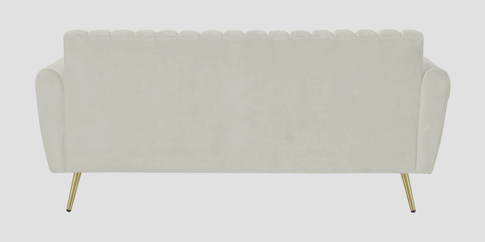 Fidel Velvet 3 Seater Sofa In Bone Grey Colour - Febonic Living