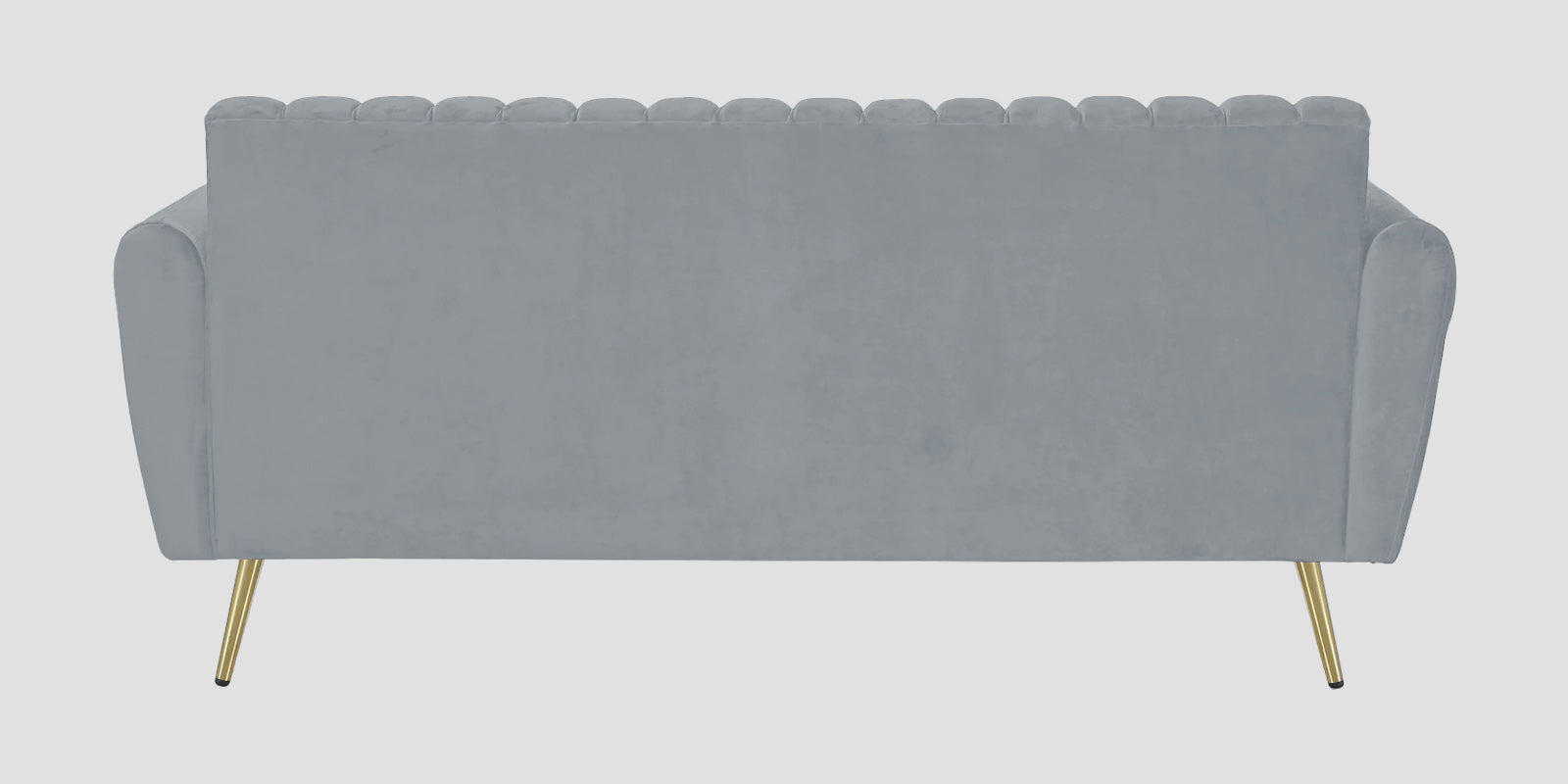 Fidel Velvet 3 Seater Sofa In Concrete Grey Colour - Febonic Living