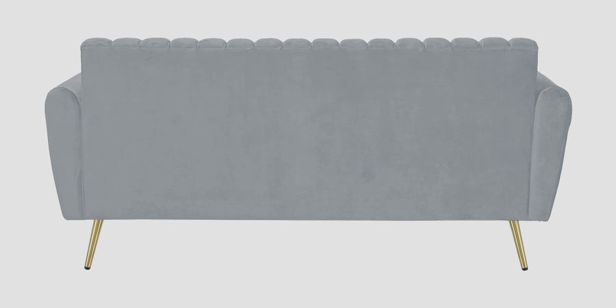 Fidel Velvet 3 Seater Sofa In Concrete Grey Colour - Febonic Living