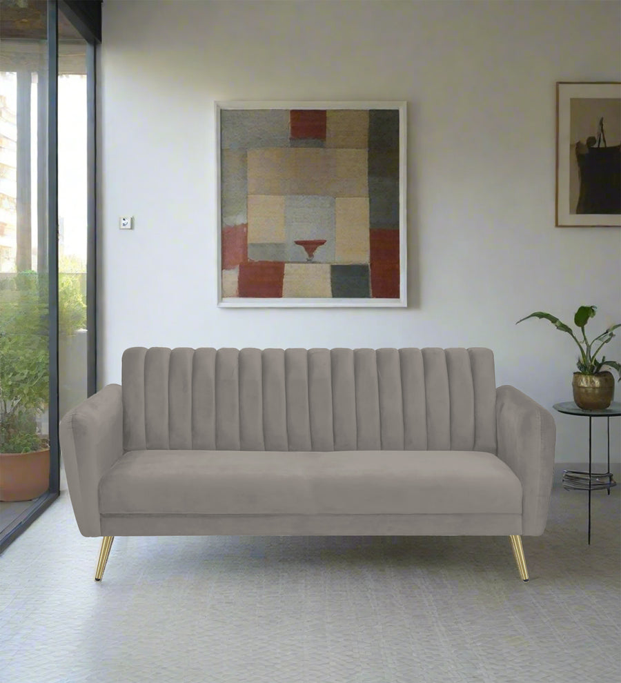 Fidel 3 Seater Velvet Sofa - Echo Grey by Febonic Living