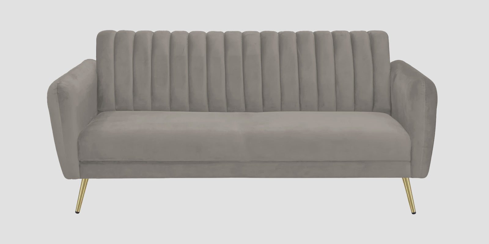 Fidel Velvet 3 Seater Sofa In Echo Grey Colour - Febonic Living