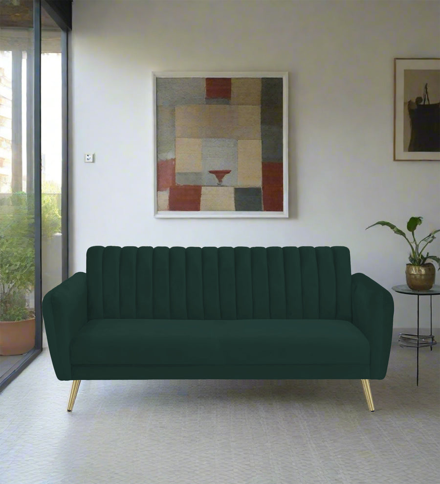 Fidel 3 Seater Velvet Sofa - Forest Green by Febonic Living