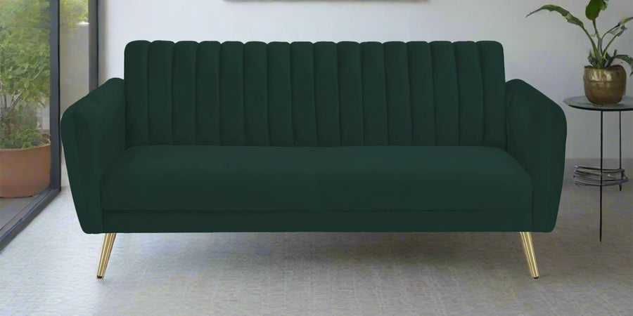 Fidel Velvet 3 Seater Sofa In Forest Green Colour - Febonic Living