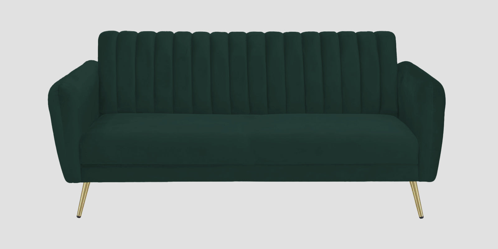 Fidel Velvet 3 Seater Sofa In Forest Green Colour - Febonic Living