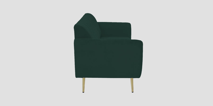 Fidel Velvet 3 Seater Sofa In Forest Green Colour - Febonic Living