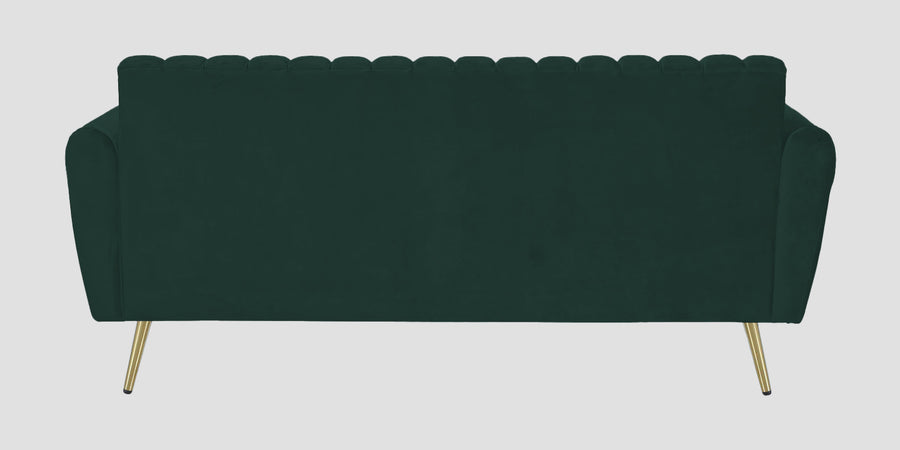 Fidel Velvet 3 Seater Sofa In Forest Green Colour - Febonic Living