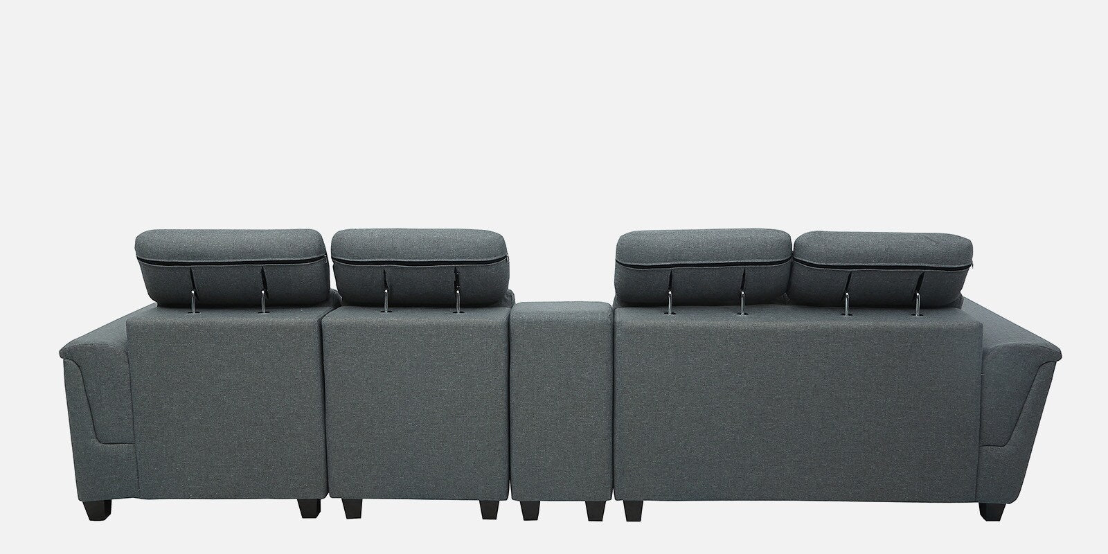 Fedric Fabric Corner Sofa In Stone Grey Colour