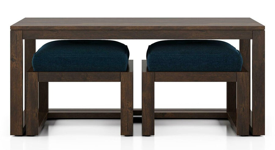 Fendi Rectangular Solid Wood Coffee Table In Mango Walnut Finish