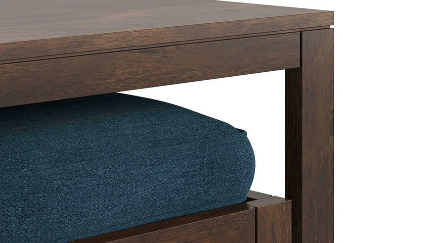 Fendi Rectangular Solid Wood Coffee Table In Mango Walnut Finish