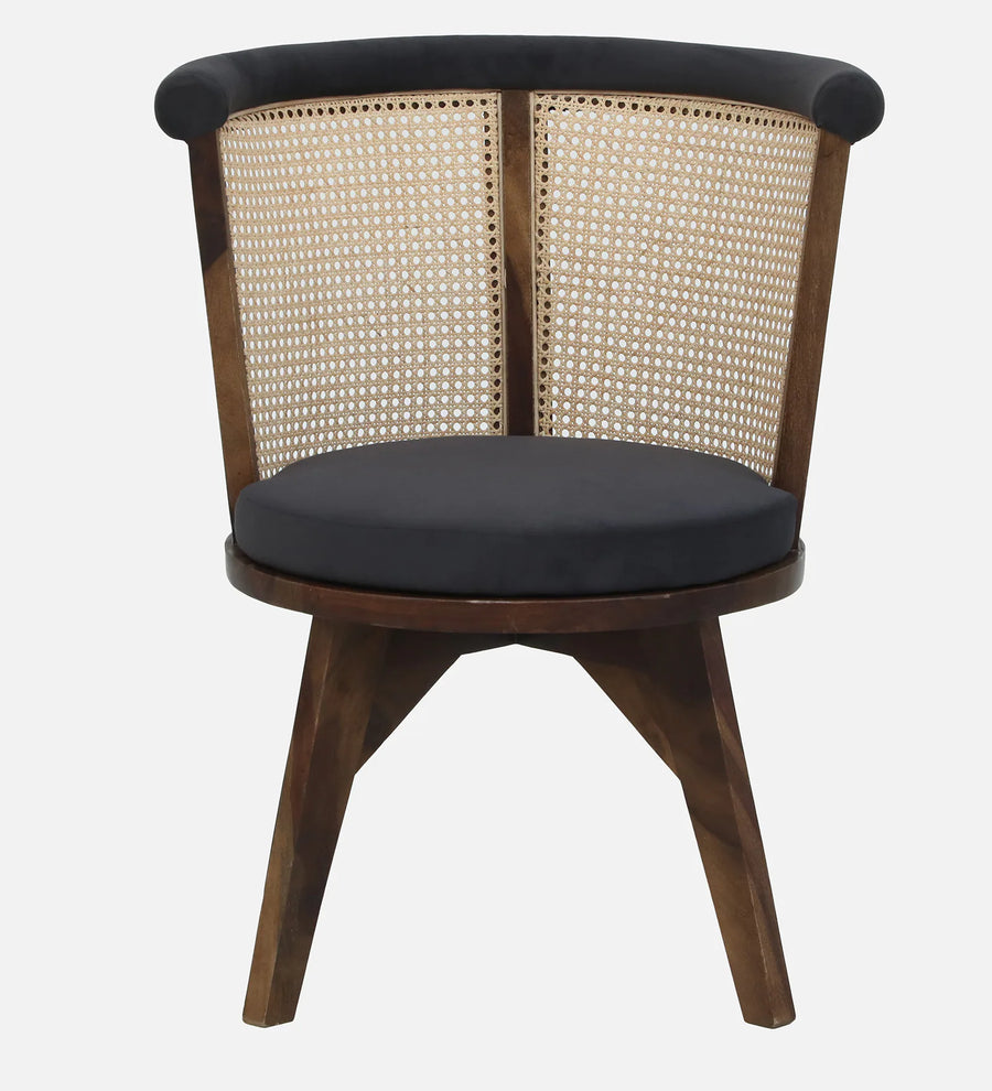 Monro Sheesham Wood Dining Chair In Provincial Teak Finish With Upholstery - Febonic Living